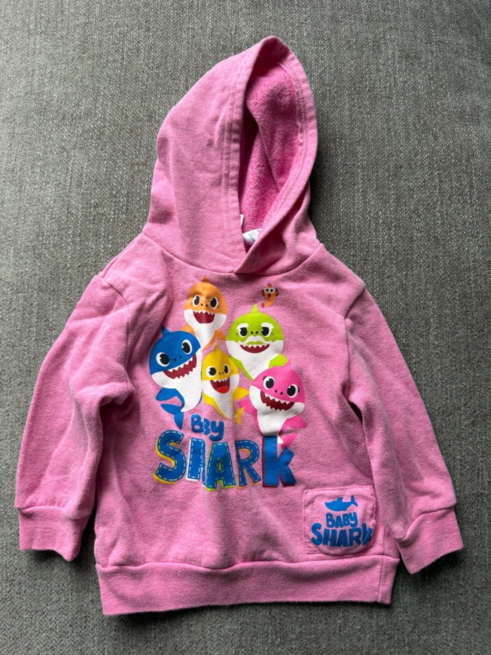 Baby Shark Pink Hooded Sweatshirt for Kids